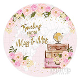 Reisen Rosa Süß Blumen Runden Hochzeit Hintergrund